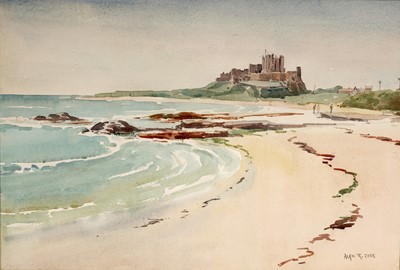 Lot 558 - Alan Reid Cook - Bamburgh Castle | watercolour