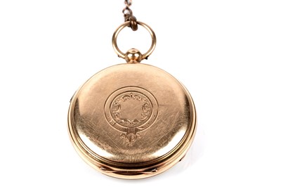 Lot 470 - H. Movus of Birmingham: an 18ct yellow gold cased open faced chronograph pocket watch