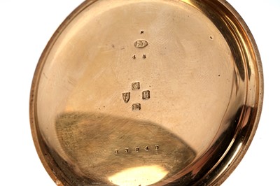 Lot 470 - H. Movus of Birmingham: an 18ct yellow gold cased open faced chronograph pocket watch