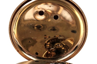 Lot 470 - H. Movus of Birmingham: an 18ct yellow gold cased open faced chronograph pocket watch