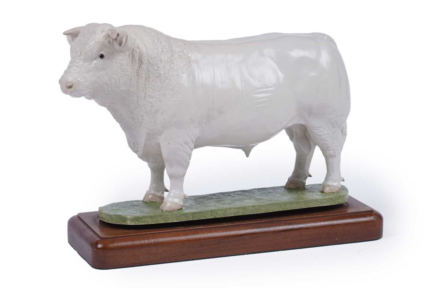 Lot 780 - John Harper Shebeg Pottery, Isle of Man: a study of a Charolais bull