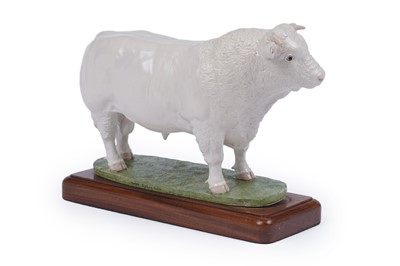 Lot 780 - John Harper Shebeg Pottery, Isle of Man: a study of a Charolais bull