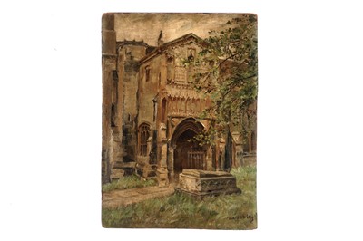 Lot 764 - Isa Jobling - Porch of St. Nicholas, King's Lynne | oil