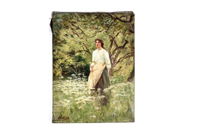 Lot 769 - Robert Jobling - Amid the Wild Cow Parsley | oil