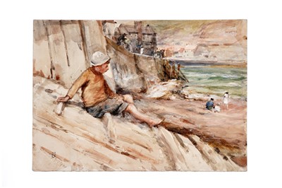 Lot 795 - Robert Jobling - Beside the Boat Ramp | watercolour