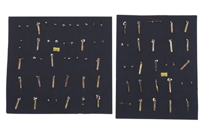 Lot 204 - Two displays of British Regimental cap badges