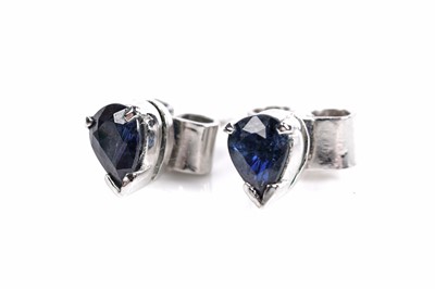 Lot 517 - Two pairs of contemporary gemstone stud earrings