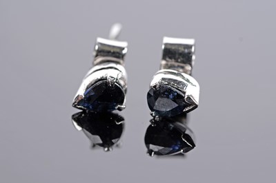 Lot 517 - Two pairs of contemporary gemstone stud earrings