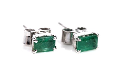 Lot 517 - Two pairs of contemporary gemstone stud earrings
