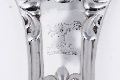 Lot 130 - Assorted antique silver Queen’s pattern flatware and cutlery