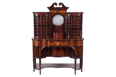Lot 1067 - An Edwardian inlaid mahogany cabinet