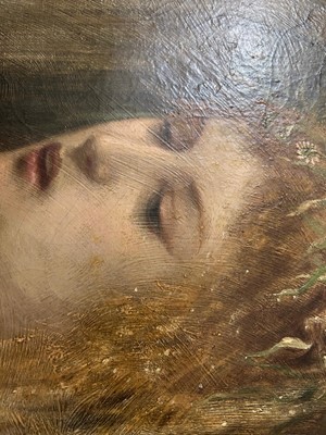 Lot 730 - Follower of John Everett Millais - A Study of Ophelia | oil