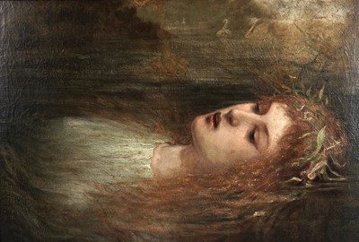 Lot 730 - Follower of John Everett Millais - A Study of Ophelia | oil