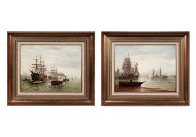 Lot 745 - Bernard Benedict Hemy - Two Tyne Shipping Scenes | oil