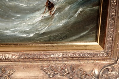 Lot 746 - John Wilson Carmichael - British Ship of the Line with a Fishing Boat | oil