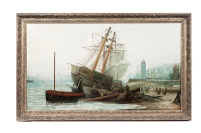 Lot 743 - Bernard Benedict Hemy - North Shields Fish Quay, Bringing in the Catch | oil