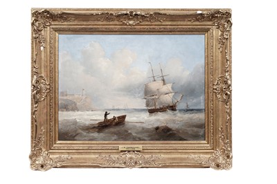 Lot 750 - John Wilson Carmichael - Rowing Out to the Ship off the Coast of Tynemouth | oil
