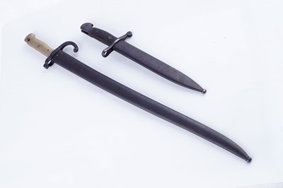Lot 294 - A Frech Chassepot bayonet; and a Spanish Bolo bayonet