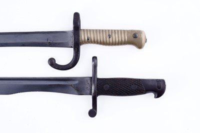 Lot 294 - A Frech Chassepot bayonet; and a Spanish Bolo bayonet
