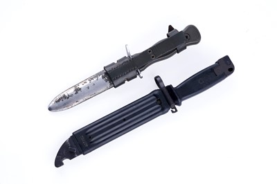 Lot 298 - An East German bayonet; and a West German knife