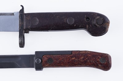 Lot 299 - Czech VZ58 bayonet; and an AK47 bayonet