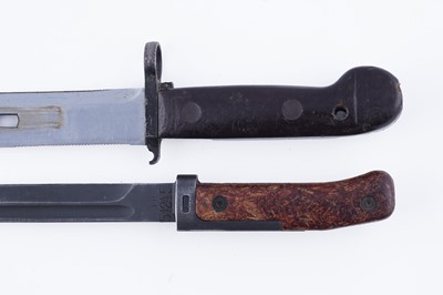 Lot 299 - Czech VZ58 bayonet; and an AK47 bayonet