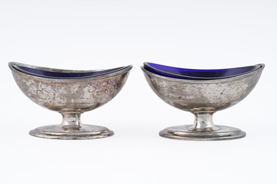 Lot 94 - A pair of George III North Eastern silver salts