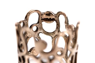 Lot 529 - Two Mid-Century and Modern style gold rings