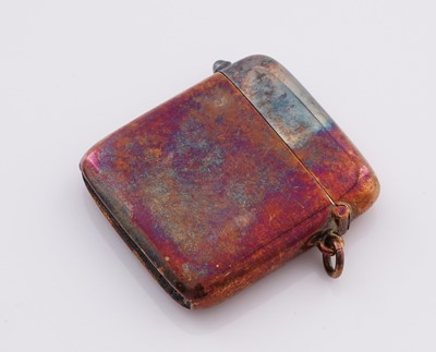 Lot 200 - A late 19th/early 20th Century continental gold cigarette case and matching vesta case