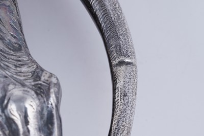 Lot 28 - A late 19th Century Continental silver figure of a male lion