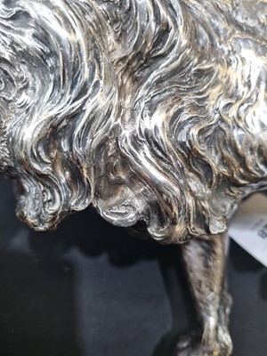Lot 28 - A late 19th Century Continental silver figure of a male lion