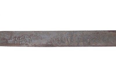 Lot 116 - A 19th Century Ottoman yataghan short sword
