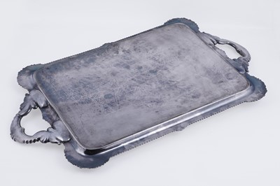 Lot 76 - A late Victorian silver two handled tea tray