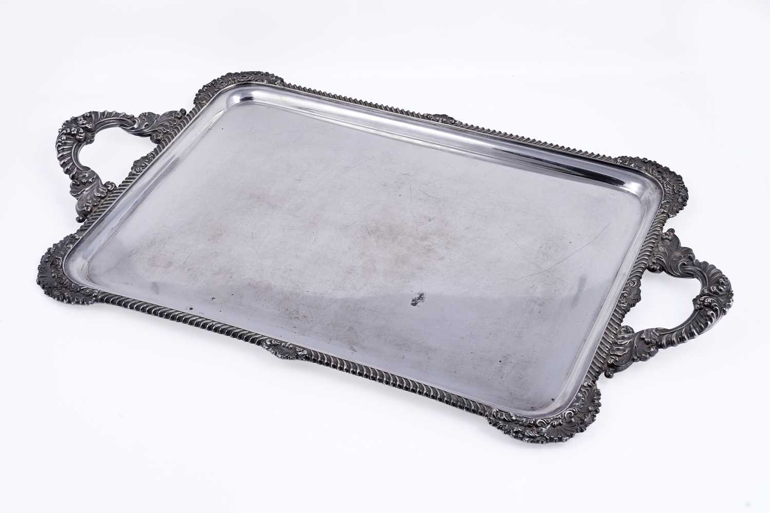 Lot 76 - A late Victorian silver two handled tea tray