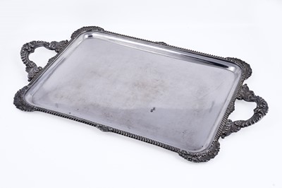 Lot 76 - A late Victorian silver two handled tea tray