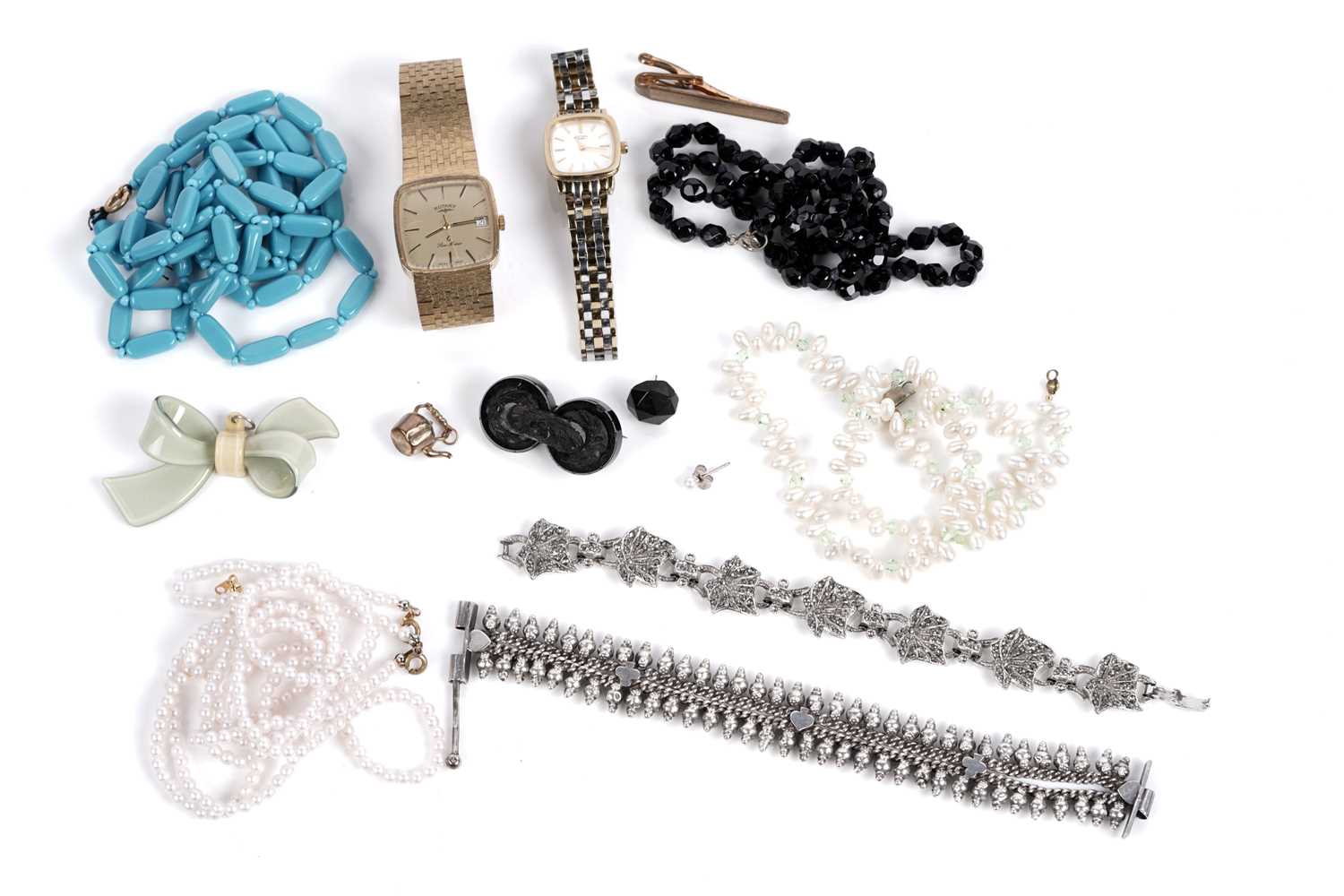 Lot 566 - Costume jewellery and watches