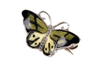Lot 560 - A collection of Norwegian silver butterflies by David Andersen and Ole Petter Rasch-Olsen