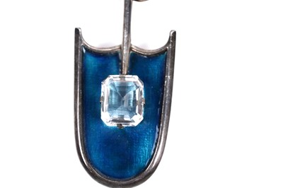 Lot 561 - A UNI David Andersen rock crystal and enamel torque necklace "Uni's Magical Mirror"