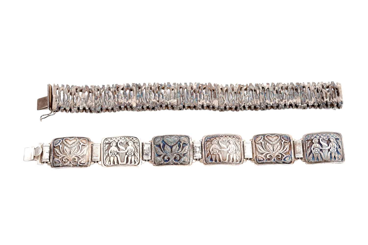 Lot 564 - Two Danish Modernist silver bracelets
