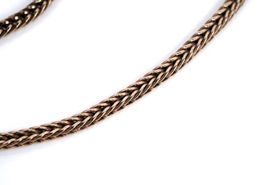 Lot 549 - A 9ct gold wheat link necklace