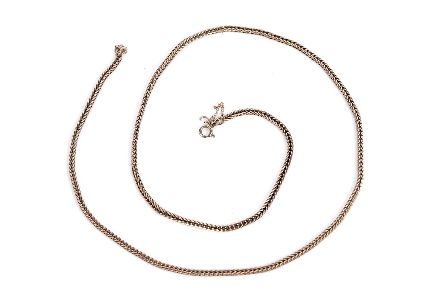 Lot 549 - A 9ct gold wheat link necklace