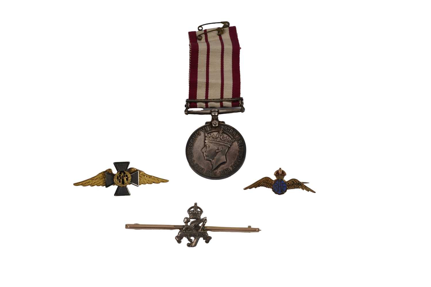 Lot 225 - A George VI Naval General Service medal; and other items