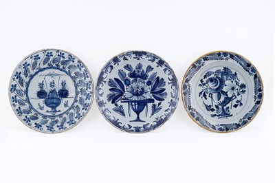 Lot 932 - Three early 19th Century Dutch delft chargers