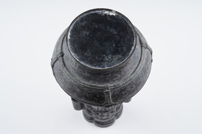 Lot 827 - A Chinese bronze arrow vase