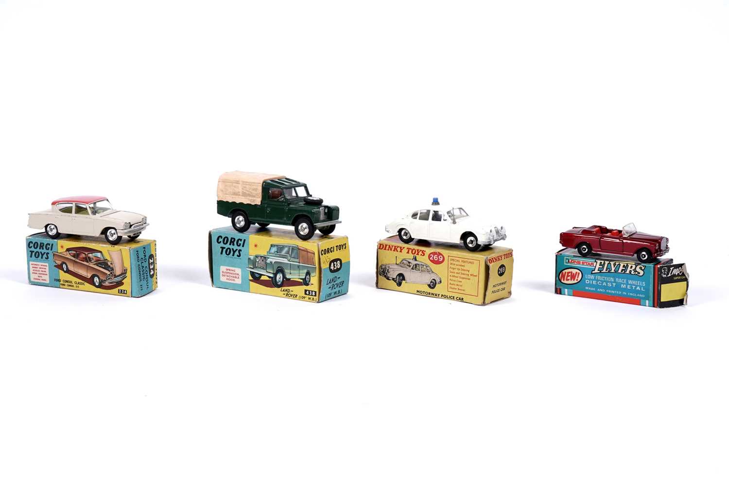 Lot 386 - A collection of Corgi, Dinky and Lone Stare diecast cars