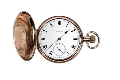 Lot 471 - Elgin: a 9ct yellow gold cased hunter pocket watch