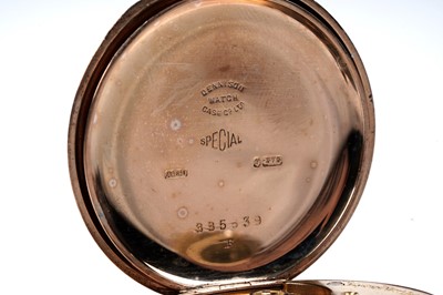 Lot 471 - Elgin: a 9ct yellow gold cased hunter pocket watch