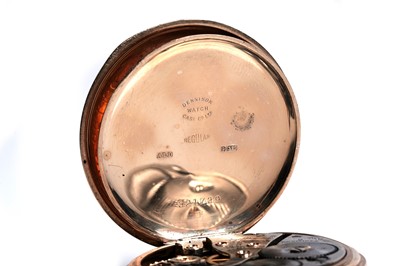 Lot 472 - Waltham: a 9ct yellow gold cased open faced pocket watch