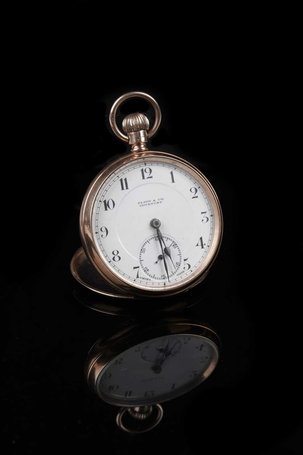 Lot 474 - Flinn & Co, Coventry: a 9ct yellow gold cased open faced pocket watch