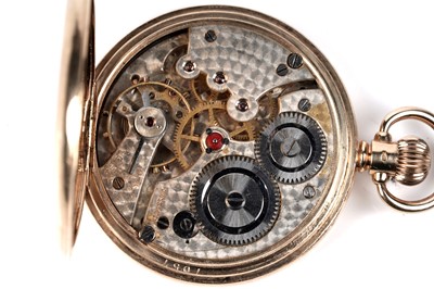 Lot 475 - Royal Sefton Lever: a 9ct yellow gold cased hunter pocket watch
